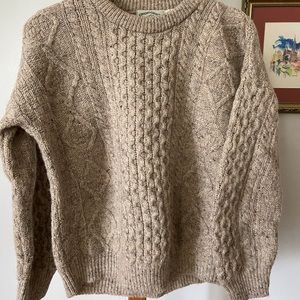 Vintage Aran Crafts Ireland 100% Wool Sweater